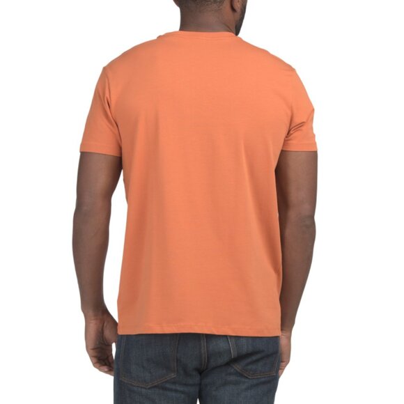 KENNETH COLE Copper Stretch Tee With Chest Logo - Picture 2 of 2